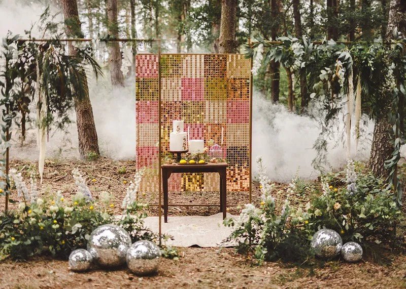 Панел за Фон с Пайети, Розово Злато - Party Design