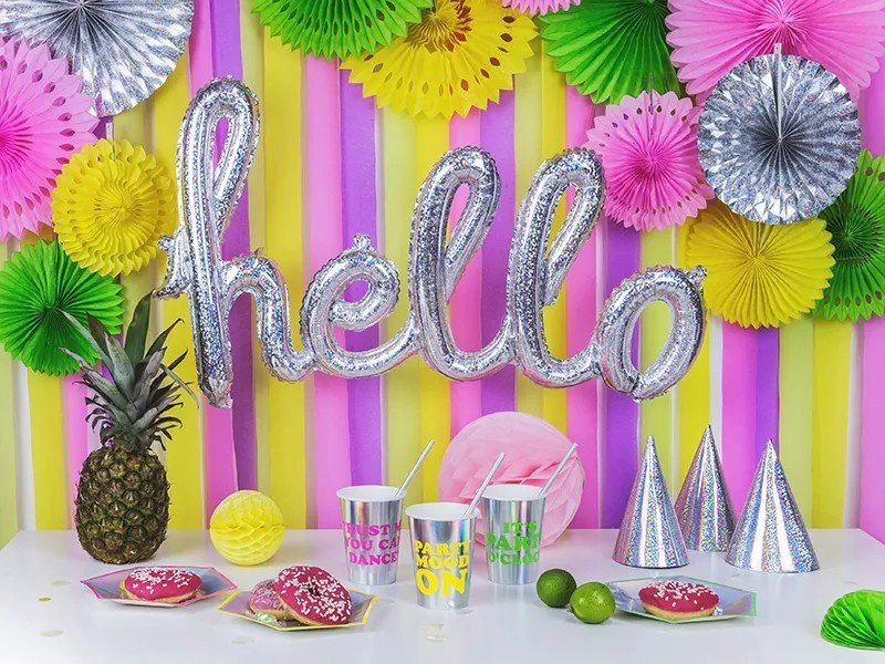 Хартиена Топка за Декорация, Жълта - Party Design
