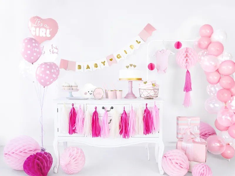 Хартиена Топка за Декорация, Светлорозова - Party Design