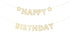 Банер Happy Birthday в Златно и кремаво - Party Design
