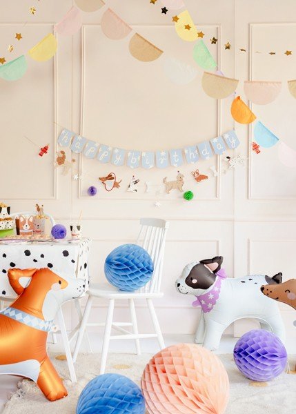 Банер Happy Birthday - Кученца - Party Design