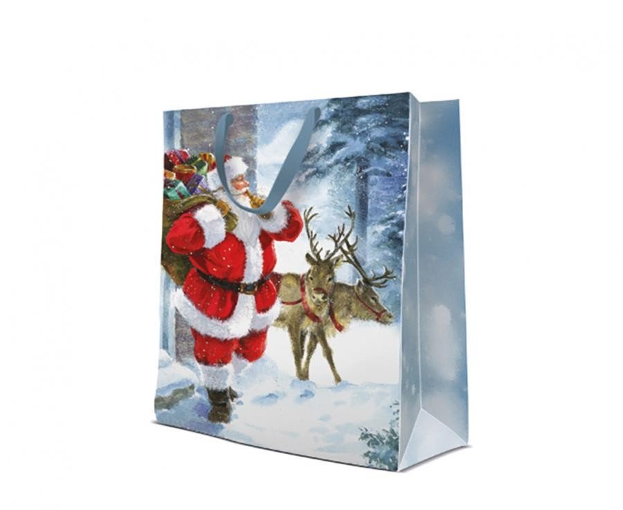 Голяма подаръчна торба "Santa is Coming" - Party Design