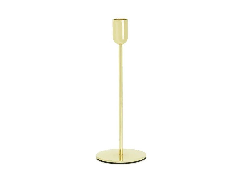 Метален Свещник в Златист Цвят - 22 см - Party Design