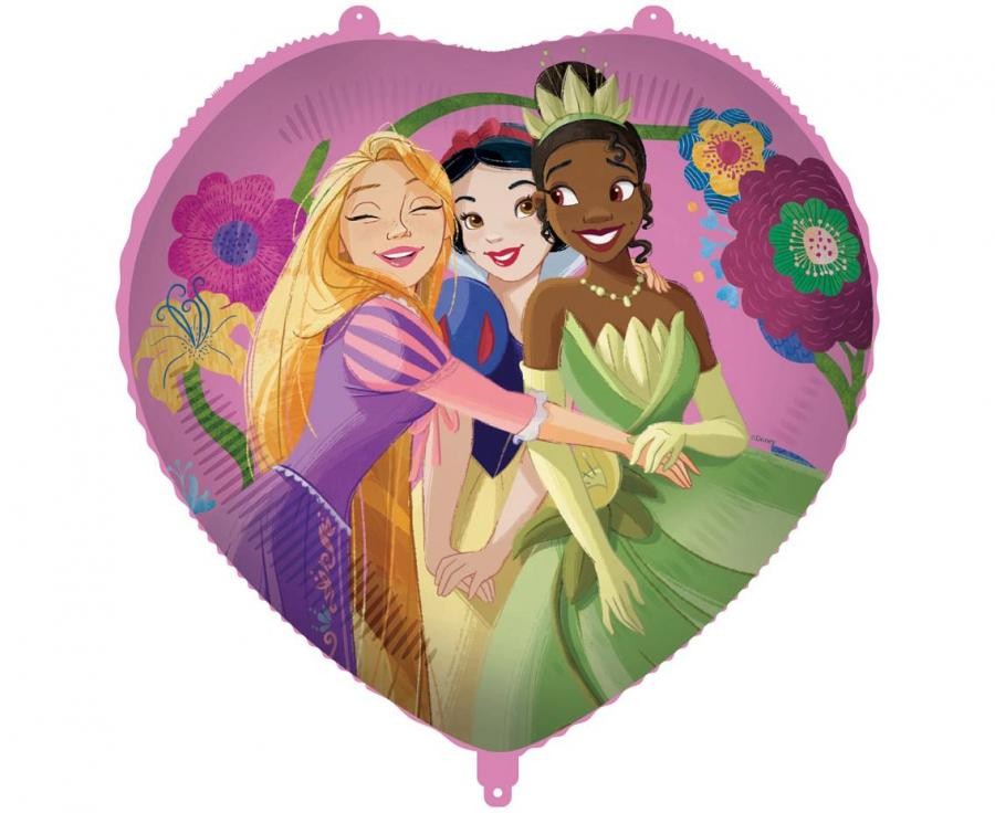 Фолиен балон сърце Disney Принцеси