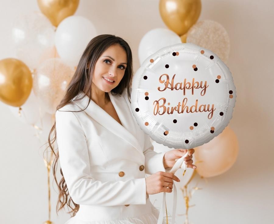 Palloncino in foil "Happy Birthday" – 36 cm