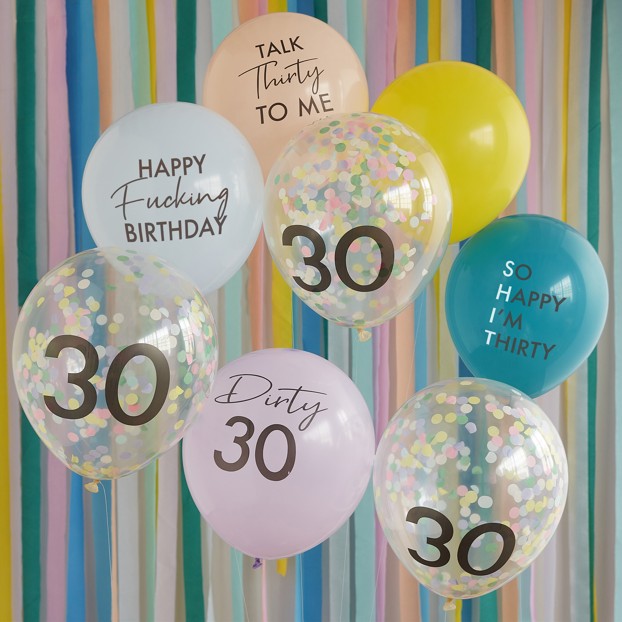 Комплект Балони "Happy Fucking Birthday" - 30-ти Рожден Ден