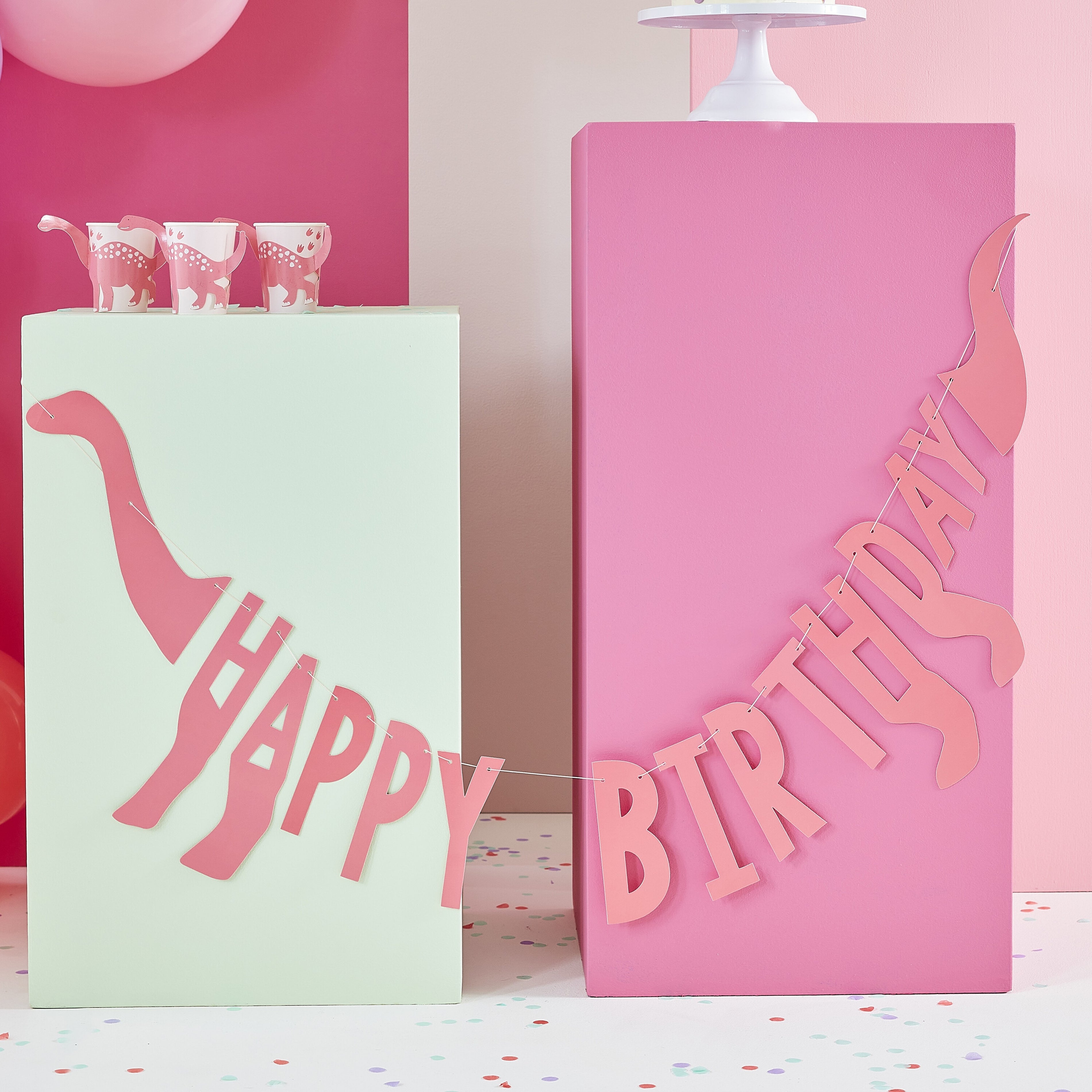Dinosauro Rosa - Tanti auguri!
