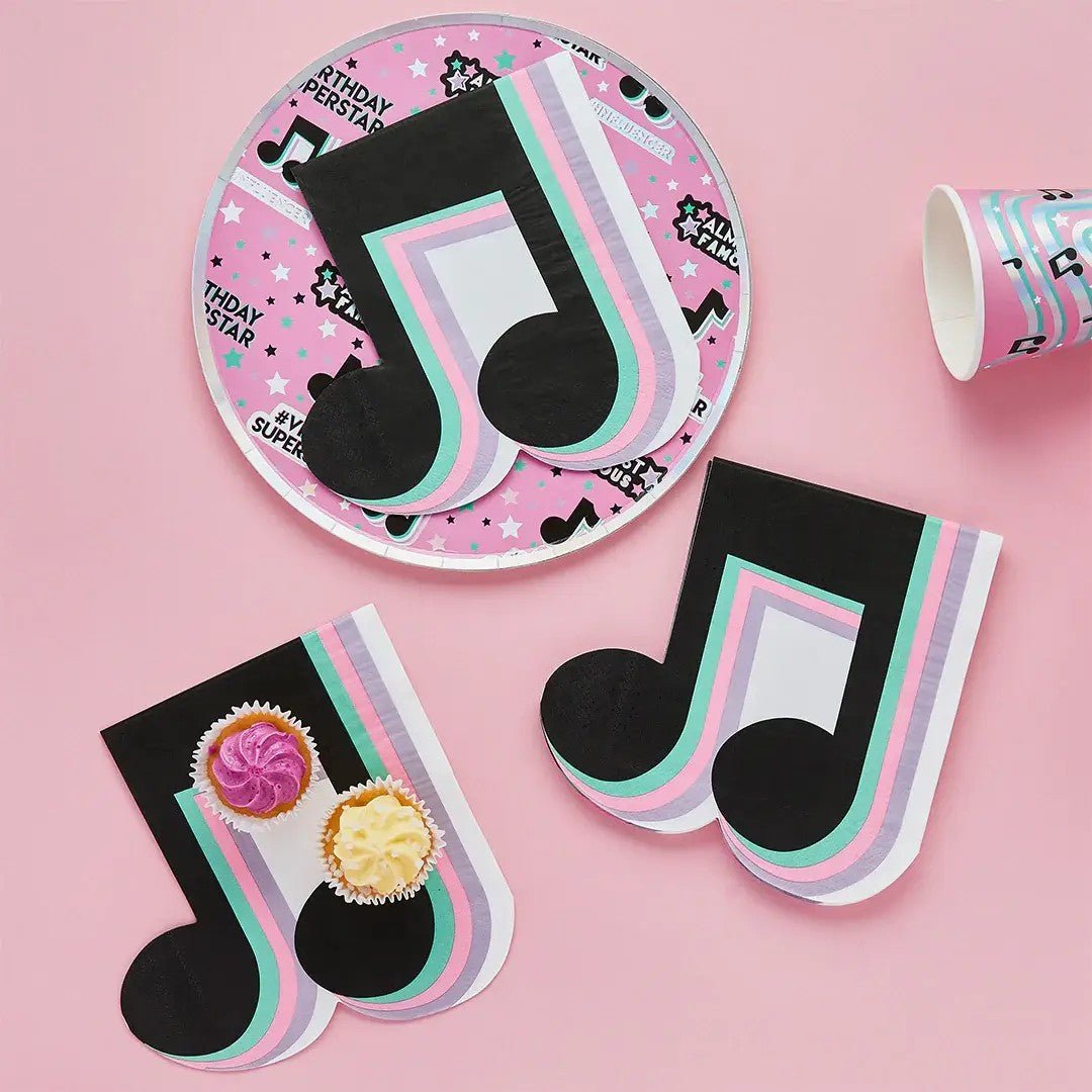 Салфетки във Формата на Музикална Нота - Party Design
