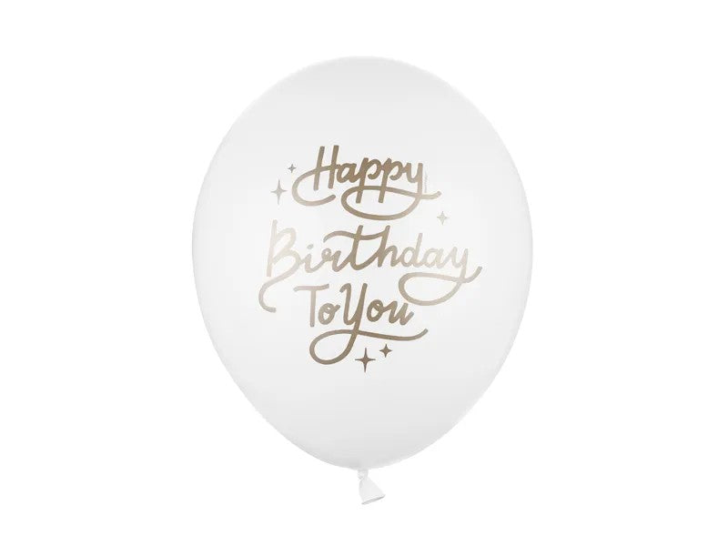 Palloncini 'Happy Birthday To You' - Bianco