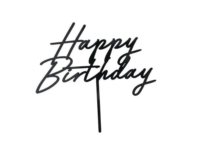 Стилен Топер Happy Birthday в Различни Цветове - Party Design