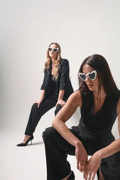 Очила във Форма на Сърце с Перли - Party Design
