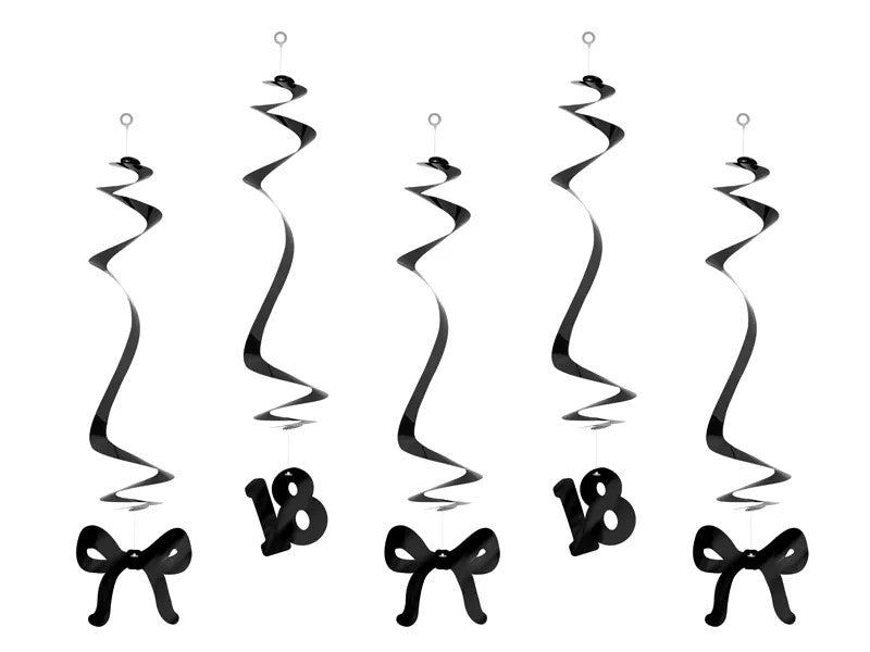 Decorazioni a spirale per il 18° compleanno e nastri