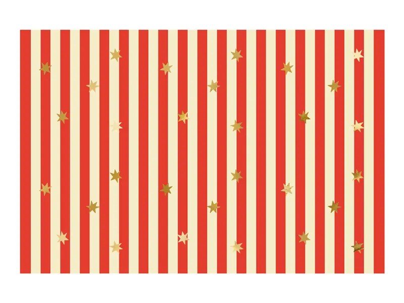 Хартиена покривка със звезди и райета - Party Design