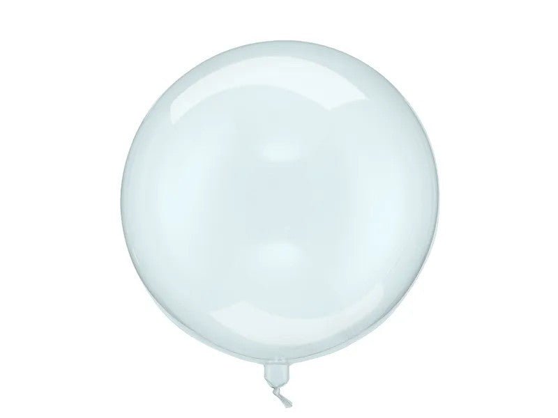Голям PVC Балон - Прозрачен Син (40 см) - Party Design