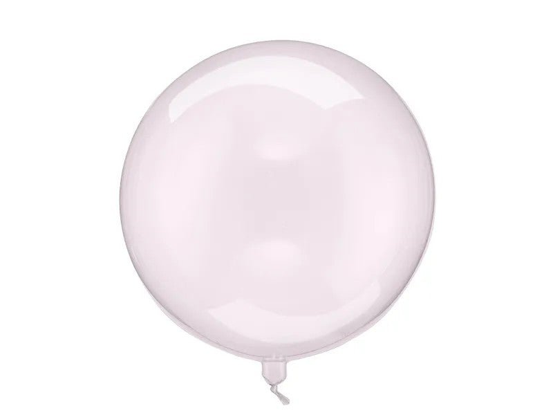 Голям PVC Балон - Прозрачен Розов (40 см) - Party Design