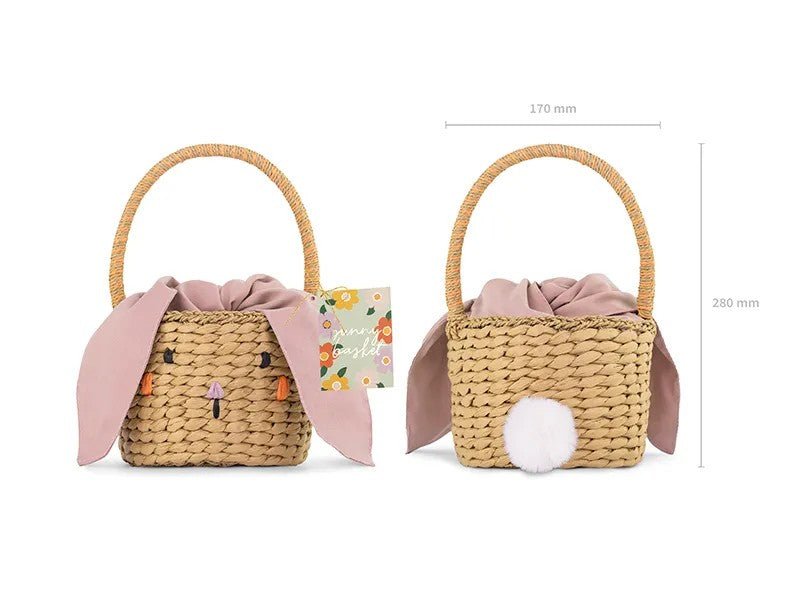 Кошничка Bunny с Текстилни Ушички - 28 см - Party Design