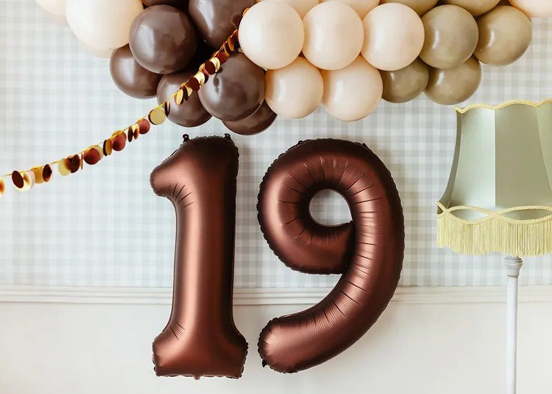 Фолиев Балон - Цифра, 86 см, Мока - Party Design