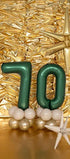 Фолиев Балон - Цифра, 86 см, Тъмнозелено - Party Design