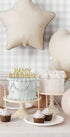 Фолиев Балон Сърце - Матов Бежов, 35 см - Party Design