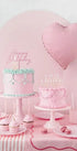 Фолиев Балон Сърце - Матов Розов, 45 см - Party Design