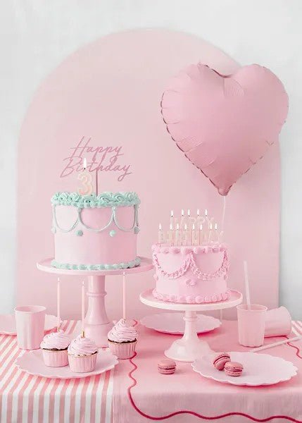 Фолиев Балон Сърце - Матов Розов, 45 см - Party Design