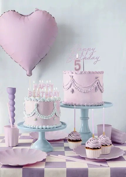 Фолиев Балон Сърце - Матов Виолетов, 45 см - Party Design