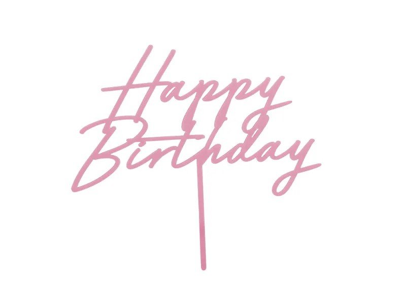 Стилен Топер Happy Birthday в Различни Цветове - Party Design