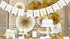 Банер "Just Married" - Бяло със Златен Напис - Party Design
