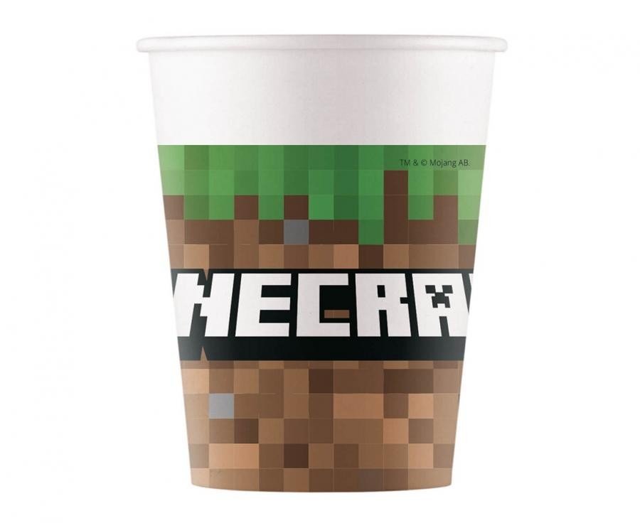Хартиени Чаши Minecraft - 200 мл - Party Design