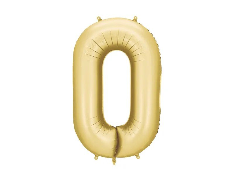 Фолиев Балон Цифра в Сатенено Злато - Party Design