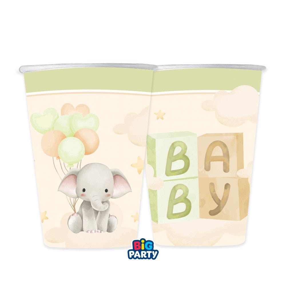 Хартиени Чаши 250 мл – Baby Elephant - Party Design