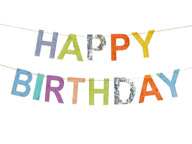 Банер "Happy Birthday" – Микс от цветове - Party Design