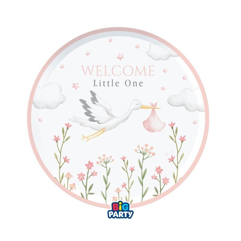 Чинии “Welcome Little One” Розови - Party Design