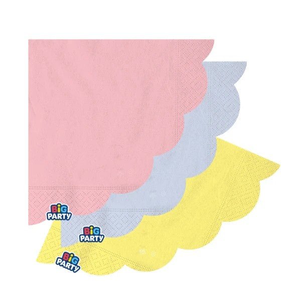 Хартиени Салфетки Wavy, 33 x 33 см - Party Design