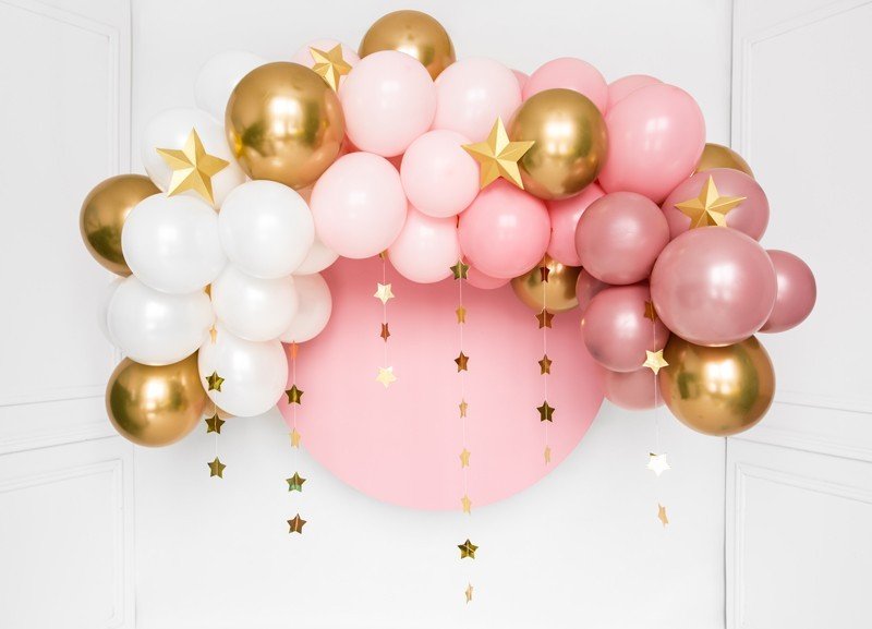 Сет от 60 Балона за Гирлянд в Розово и Златно 200см - Party Design