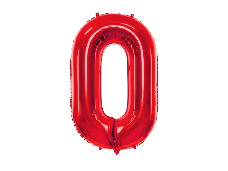 Palloncino Foil a Numero Rosso – 86 cm