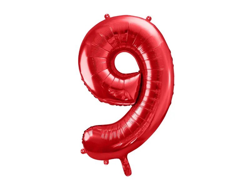 Фолиев Балон Цифра в Червено – 86 см - Party Design