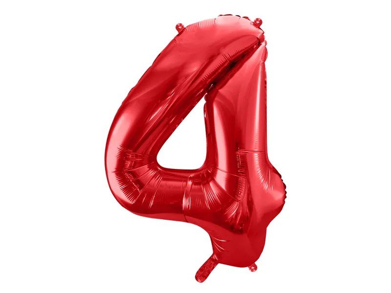 Фолиев Балон Цифра в Червено – 86 см - Party Design
