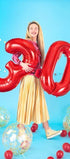 Фолиев Балон Цифра в Червено – 86 см - Party Design