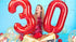 Фолиев Балон Цифра в Червено – 86 см - Party Design
