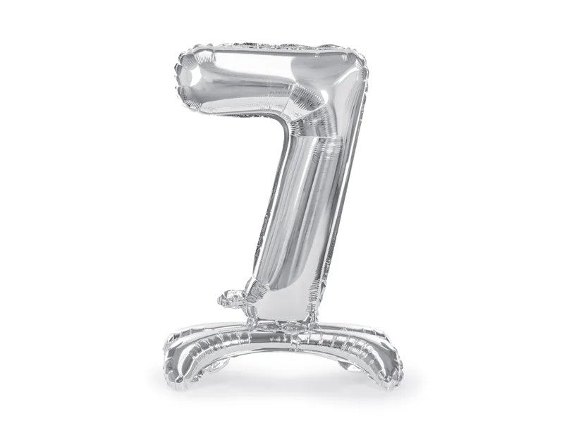 Palloncino Foil a Cifra Verticale Argento