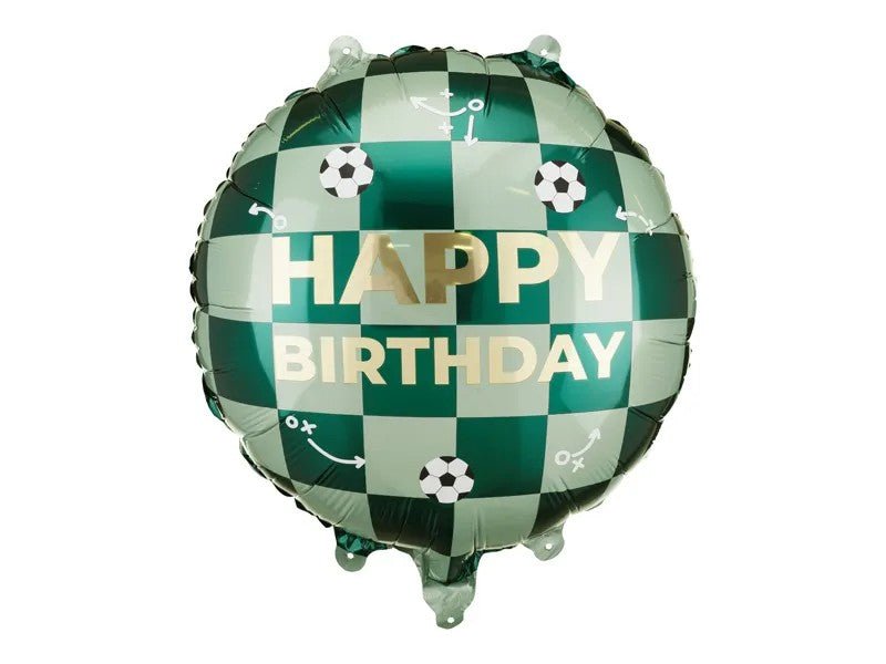 Фолиев Балон “Happy Birthday” с Футболни Елементи - Party Design