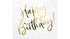 Бели Парти Салфетки със Златист Надпис "Happy Birthday" - Party Design
