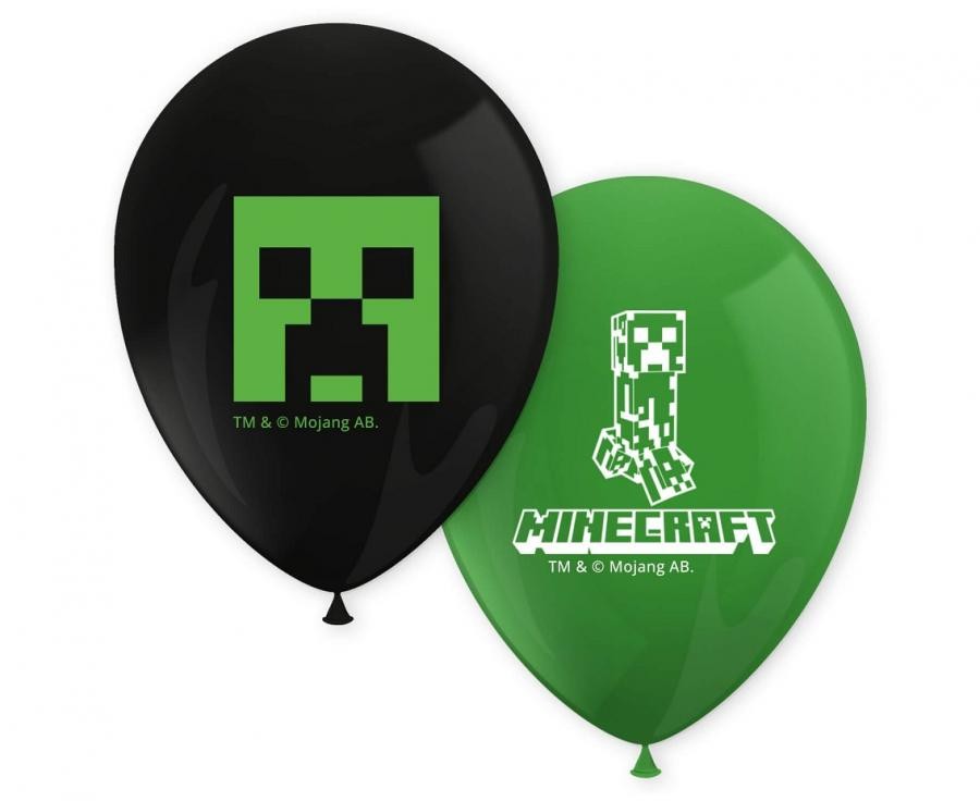 Minecraft Балони – Комплект от 8 за Геймърско Парти