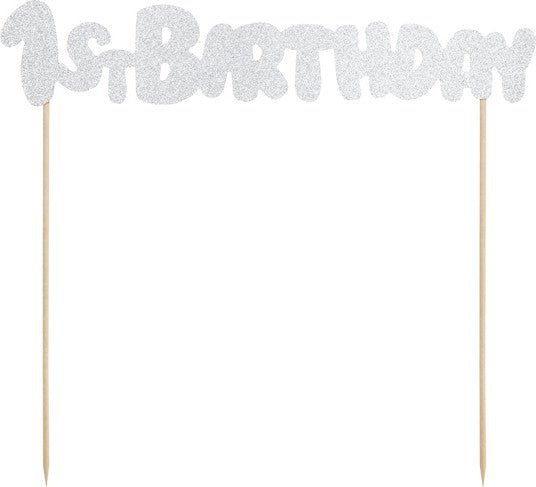 Топер За Торта в Златен Цвят - 1st Birthday - Party Design