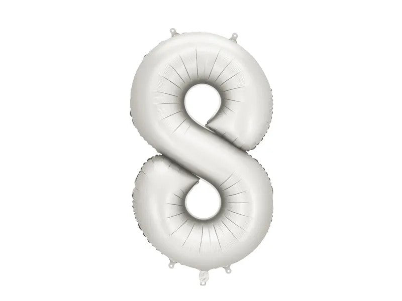 Матиран Фолиев Балон Цифри Сребро 86 см - Party Design