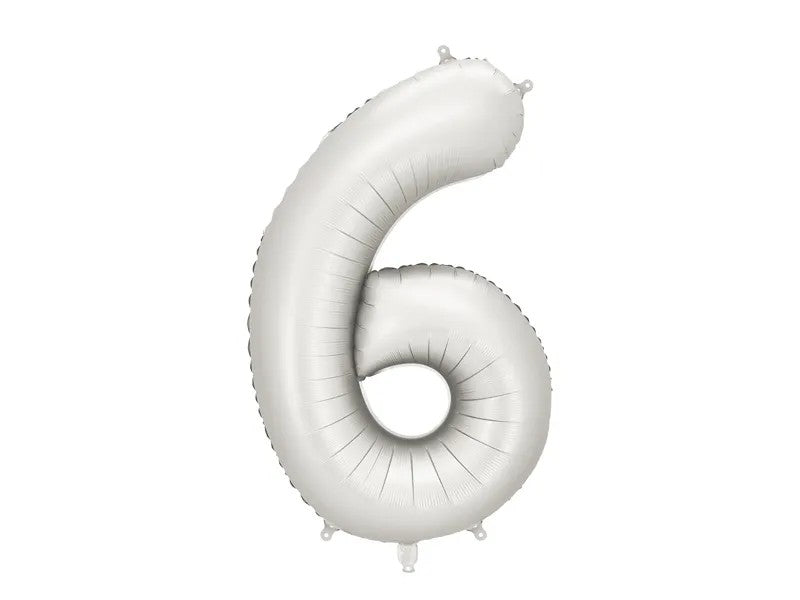 Матиран Фолиев Балон Цифри Сребро 86 см - Party Design