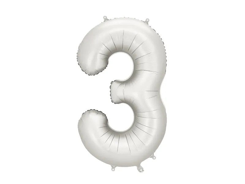 Матиран Фолиев Балон Цифри Сребро 86 см - Party Design