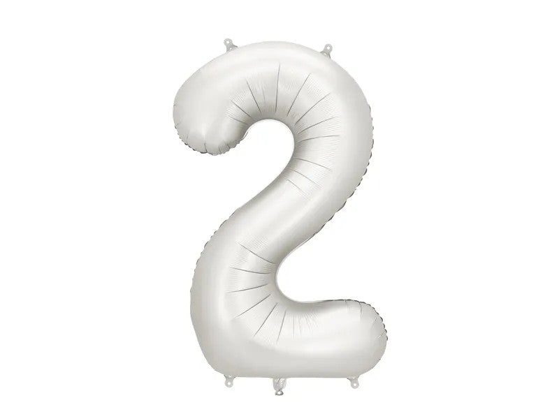 Матиран Фолиев Балон Цифри Сребро 86 см - Party Design