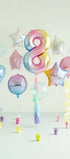 Фолиев Балон Цифри Пастелна Дъга 86 см - Party Design